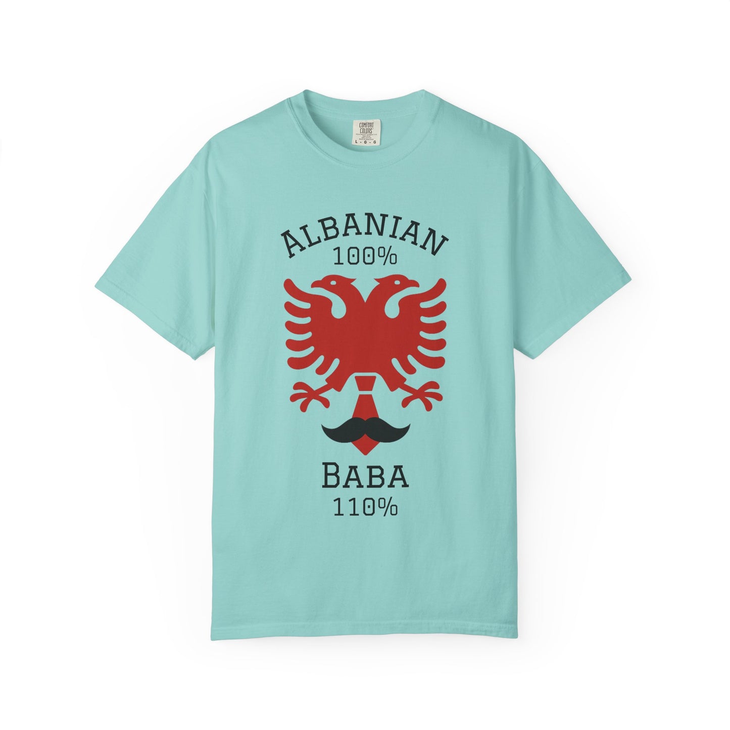 110% Baba - Albanian Dad T-Shirt | Father's Day Gift with Eagle Motif
