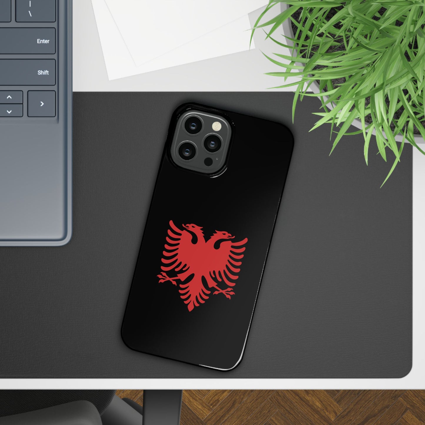 Slim Cases - Albania Double Headed Eagle, Albanian Flag Phone Cover, Patriotic Phone Case, National Symbol Gift, Unique Phone Accessories