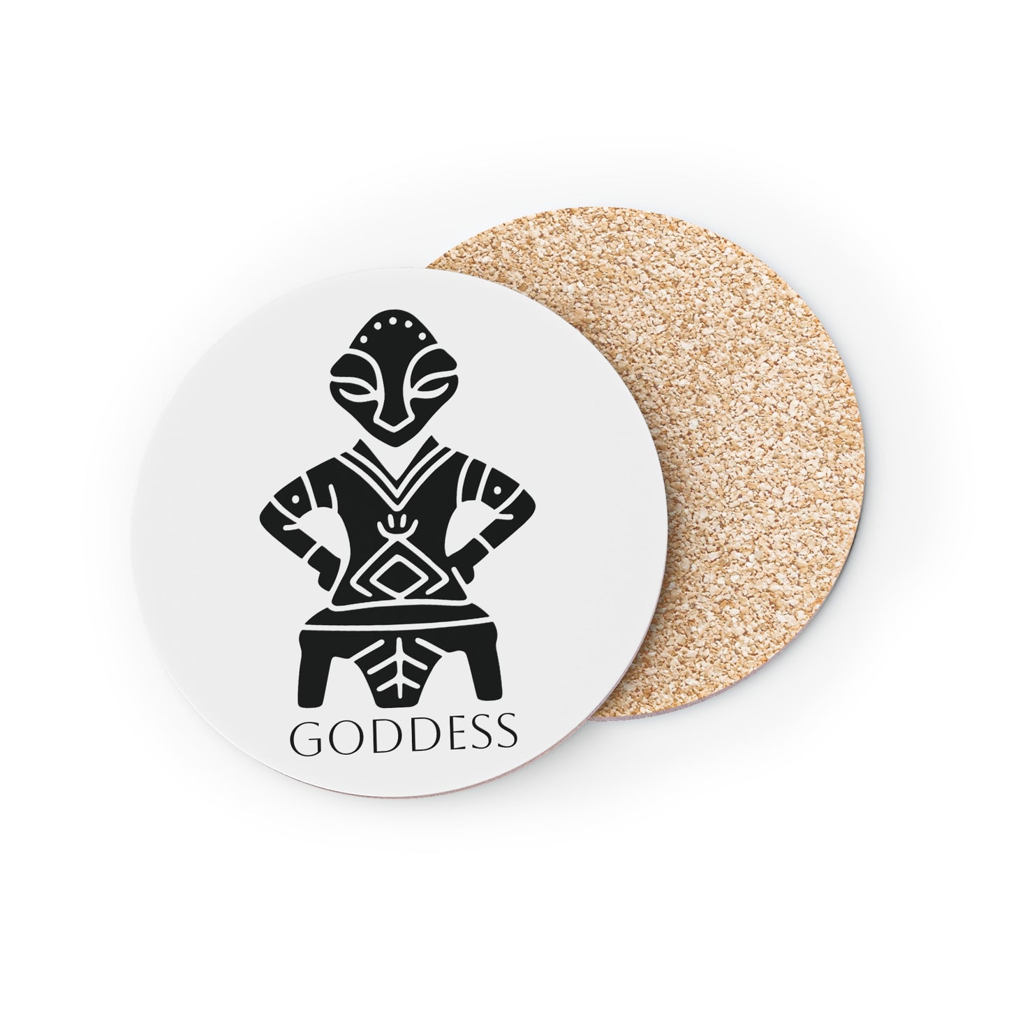 Illyrian Goddess Round Coasters,  Ancient Kosovo Symbol, Unique Boho Decor, Drink Coasters for Home