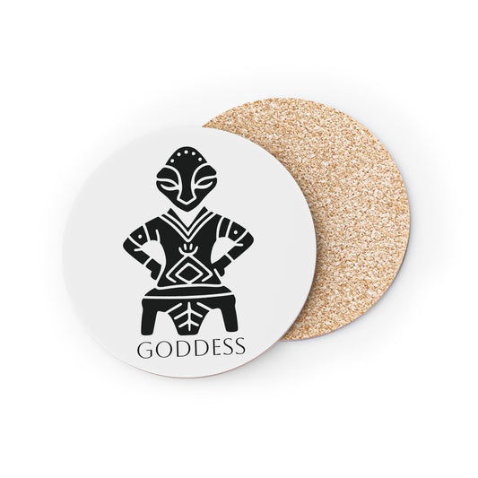 Illyrian Goddess Round Coasters,  Ancient Kosovo Symbol, Unique Boho Decor, Drink Coasters for Home