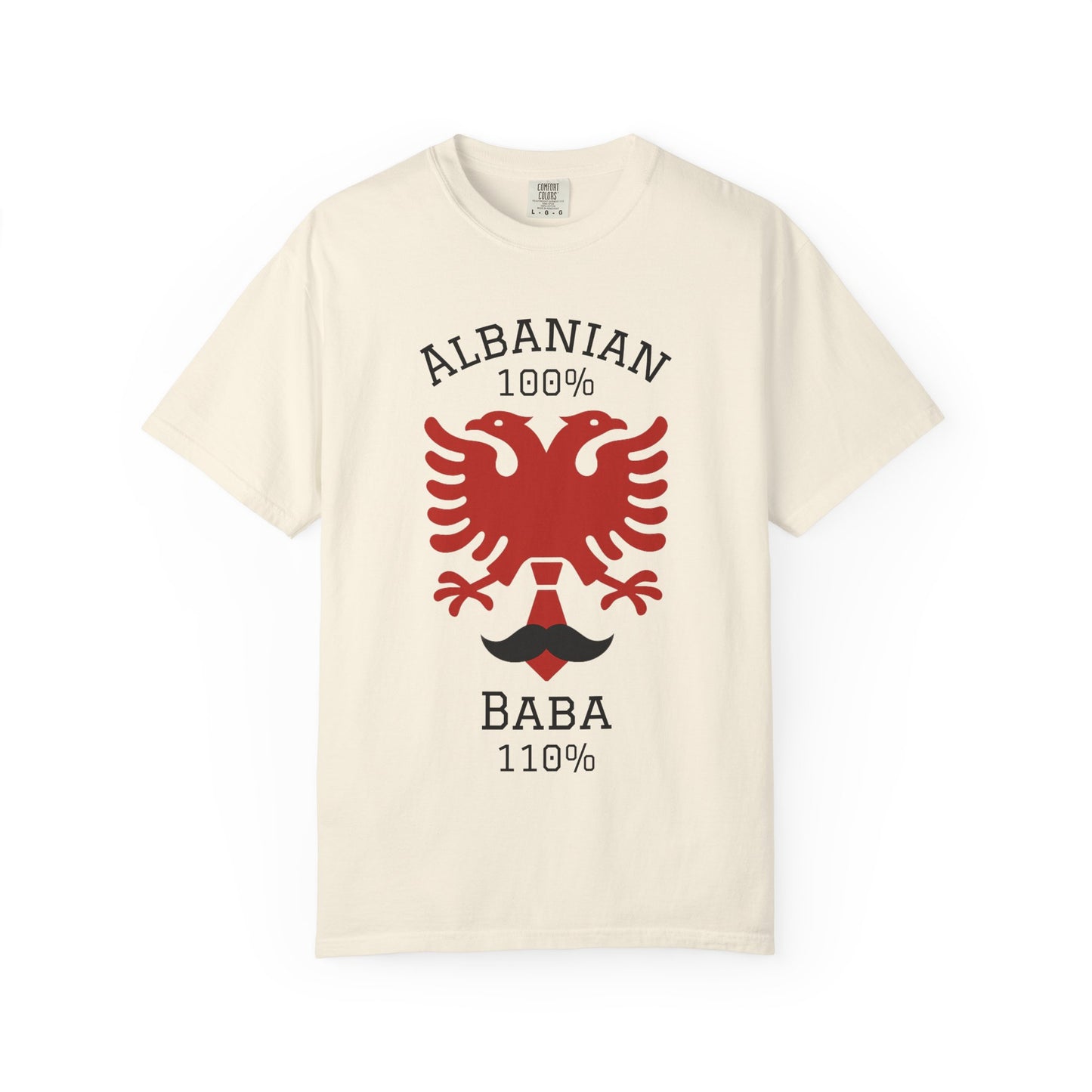 110% Baba - Albanian Dad T-Shirt | Father's Day Gift with Eagle Motif