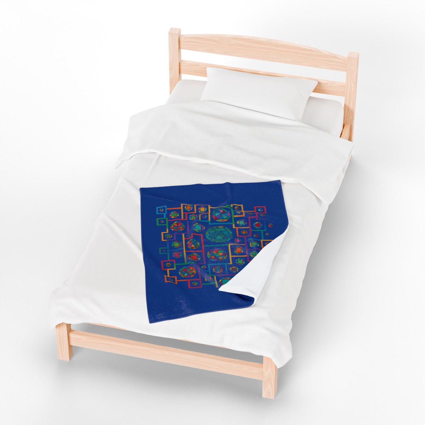 Velveteen Geometric Heritaghe Plush Blanket - inspired by Plis-shaped domes of the National Library of Kosovo