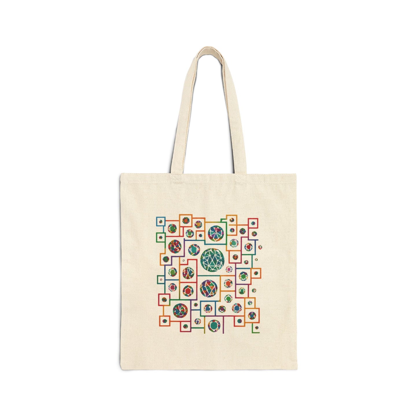 Nature-Inspired Cotton Canvas Tote Bag, Eco-Friendly Shopping Bag
