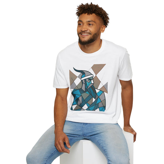 Skanderbeu Geometric Art T-Shirt, Albanian Hero Tee (Adult Unisex)