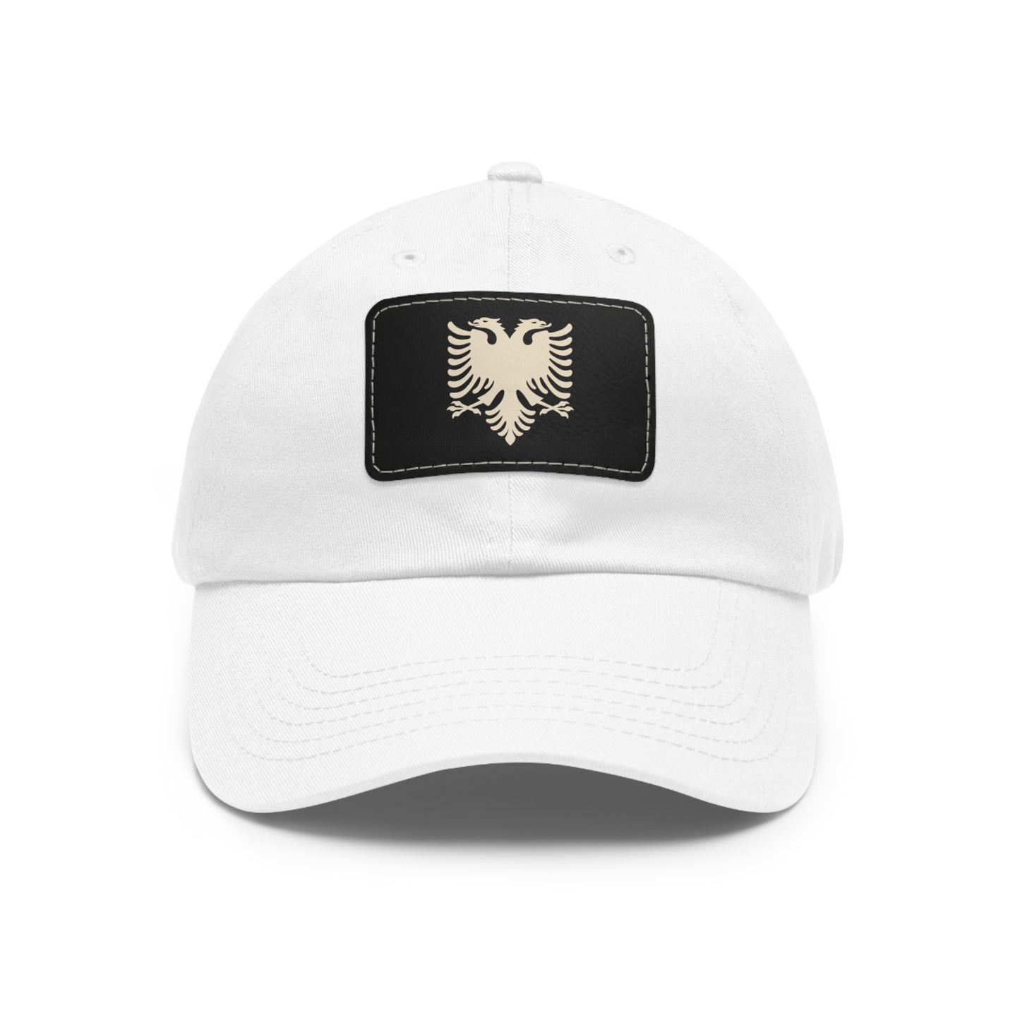 Albanian Eagle Heritage Hat - Double-Headed Eagle Cap with Leather Patch