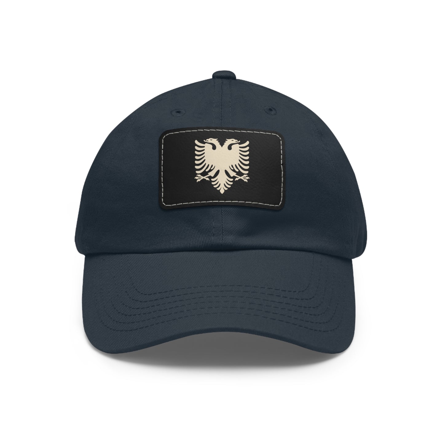Albanian Eagle Heritage Hat - Double-Headed Eagle Cap with Leather Patch