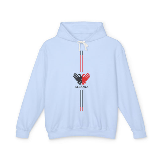 Unisex Hooded Sweatshirt with Albania Design - Lightweight, Casual, Travel, Souvenir, Gift, Comfortable Wear