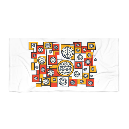 Vibrant Geometric Beach Towel