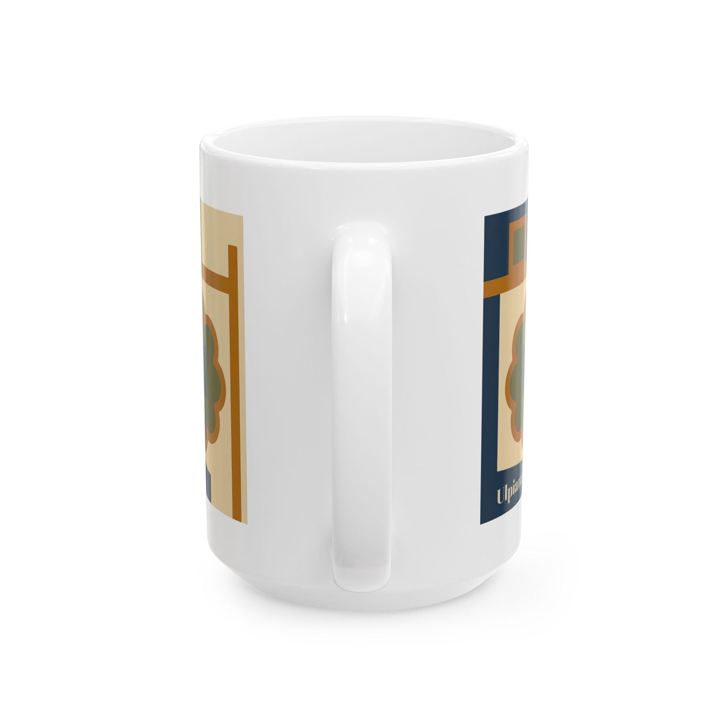 Ancient Ulpiana Mug - Minimalist Boho Abstract Design - Stylish Coffee Cup for Home, Office