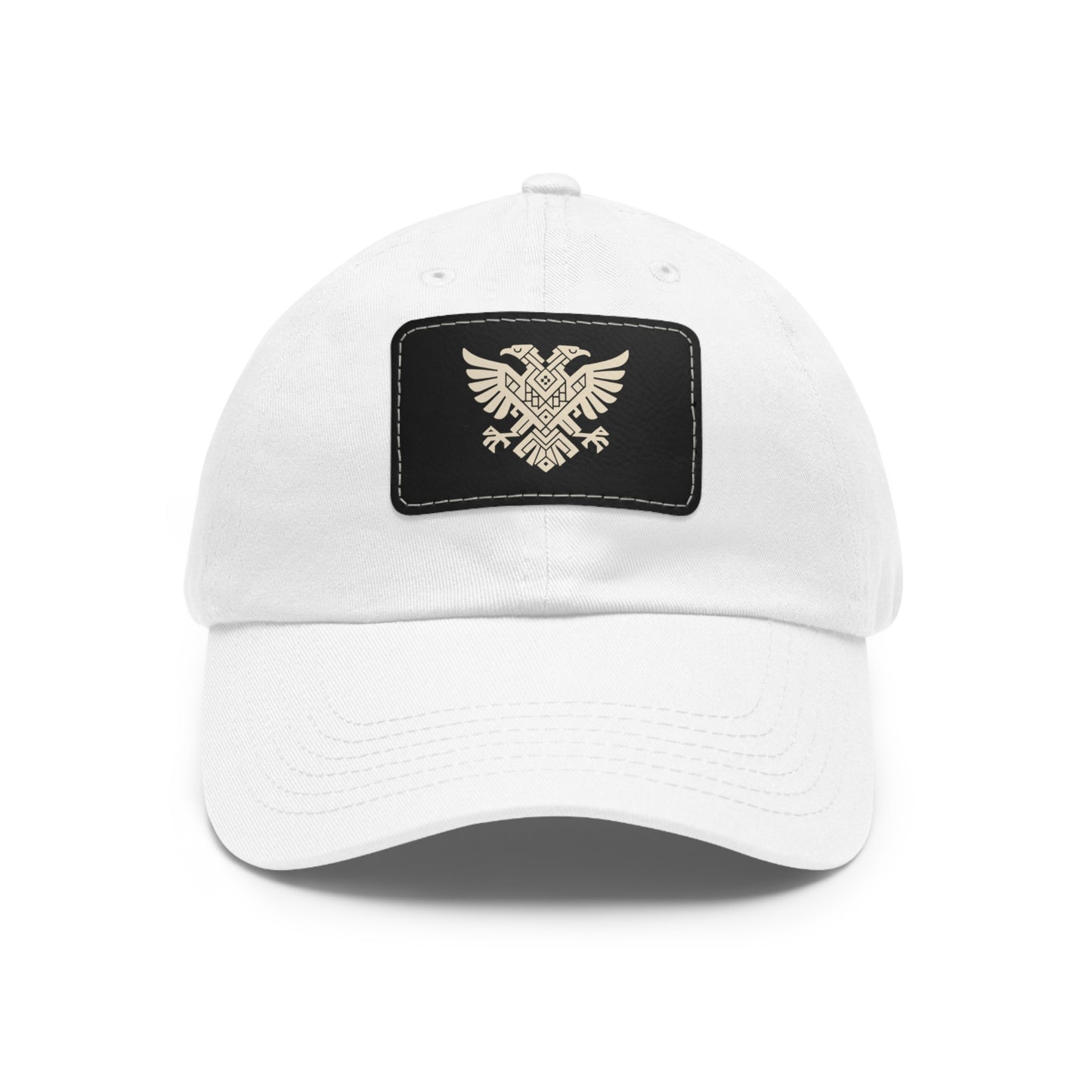 Illyrian Eagle Heritage Hat - Double-Headed Albanian Eagle Cap with Leather Patch