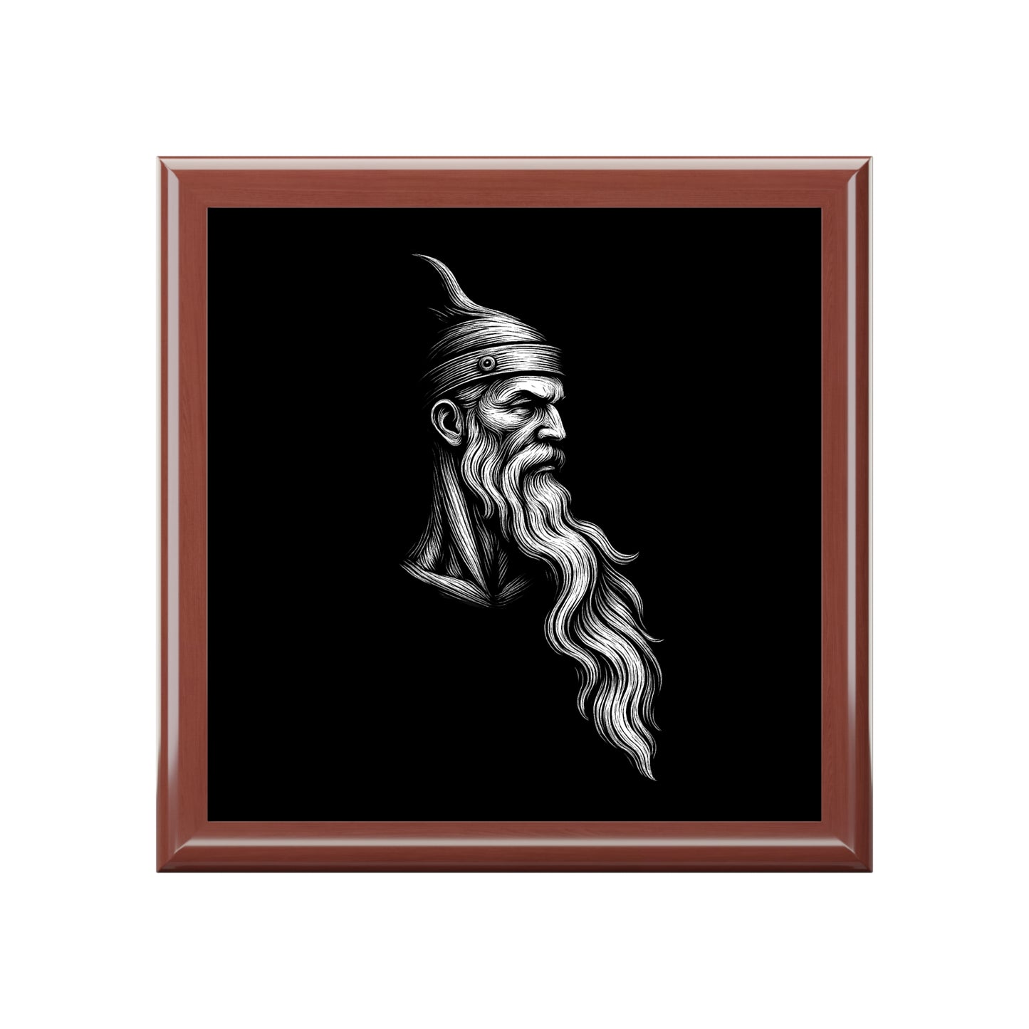 Jewelry Box, Albanian Hero Scanderbeg Design, Three Different Finishes, Wooden Keepsake Box, Gift for Him or Gift for Her, Jewelry