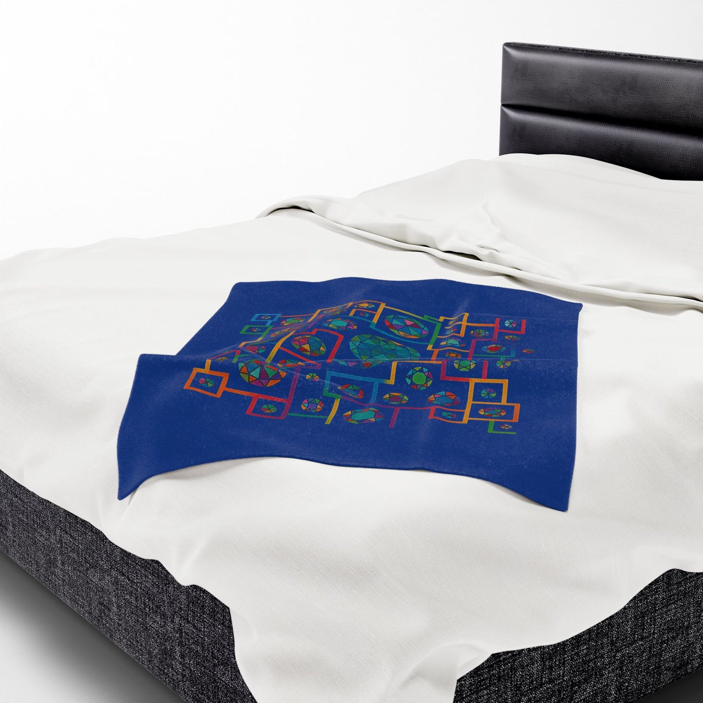 Velveteen Geometric Heritaghe Plush Blanket - inspired by Plis-shaped domes of the National Library of Kosovo