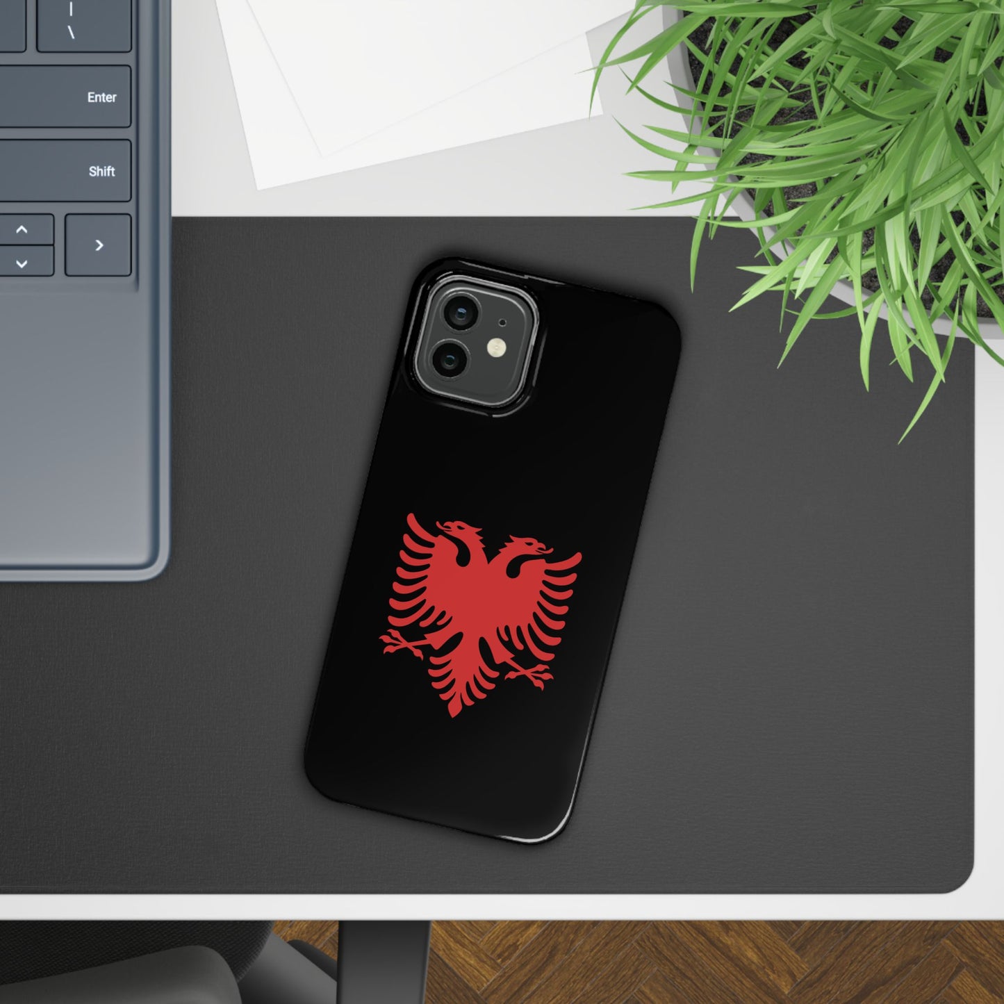 Slim Cases - Albania Double Headed Eagle, Albanian Flag Phone Cover, Patriotic Phone Case, National Symbol Gift, Unique Phone Accessories