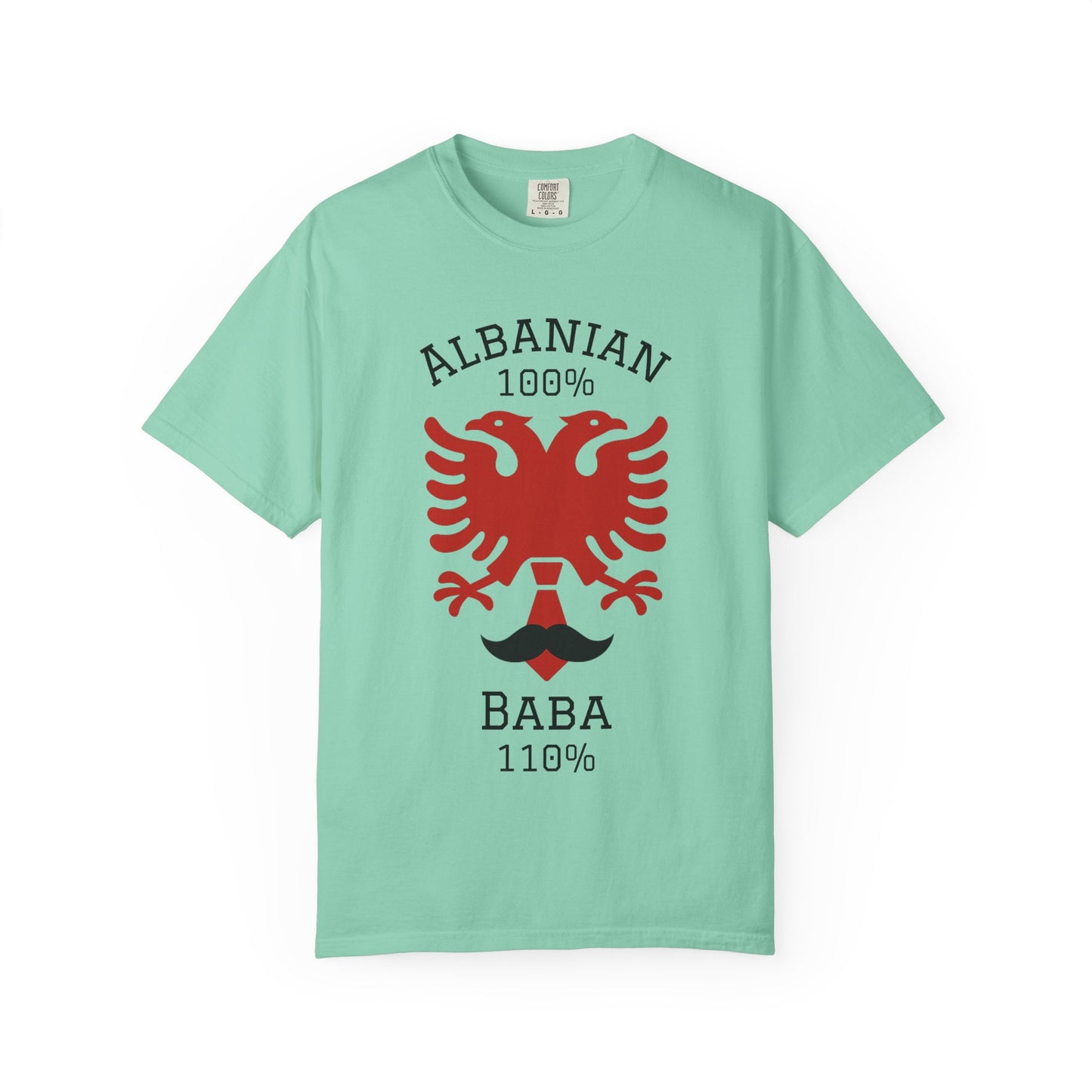 110% Baba - Albanian Dad T-Shirt | Father's Day Gift with Eagle Motif