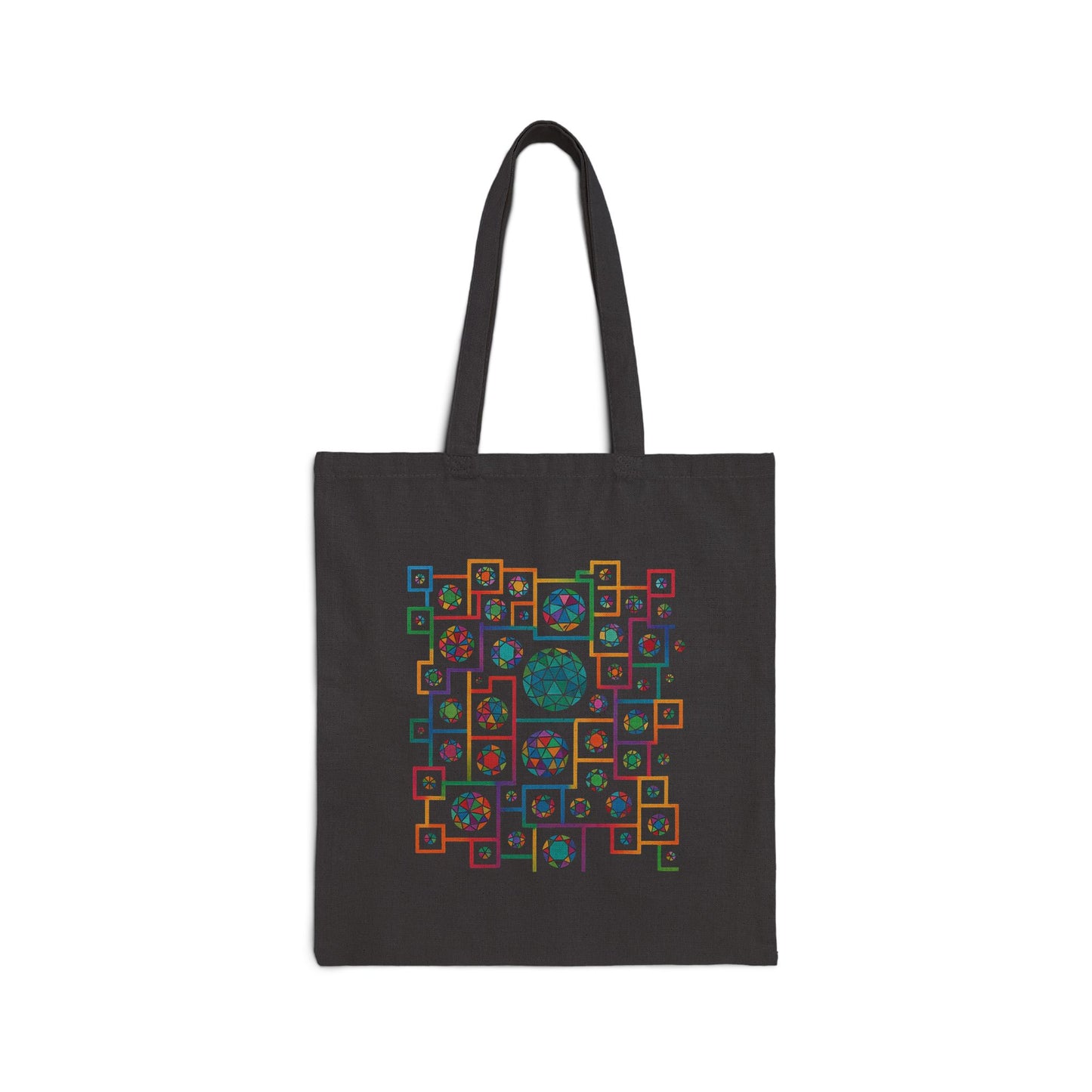 Nature-Inspired Cotton Canvas Tote Bag, Eco-Friendly Shopping Bag