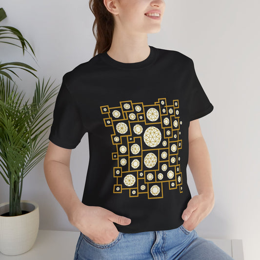 Geometric Unisex Tee - Gold