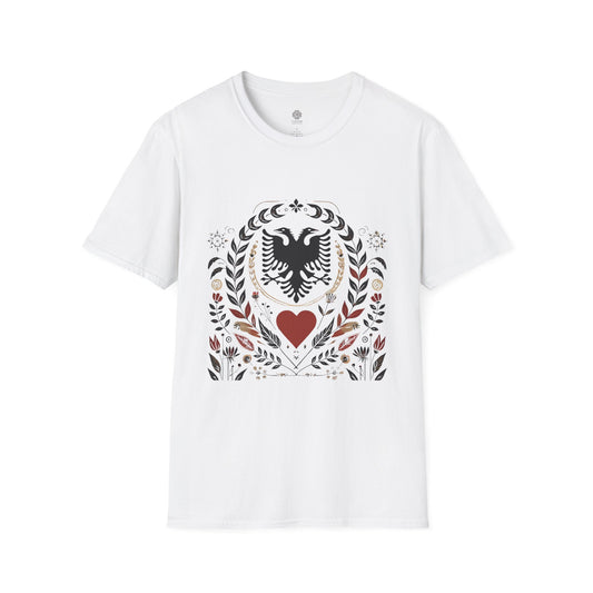 Mother's Day T-Shirt with Albanian Motifs- Gift for Mom, Ethnic Graphic Tee, Family Tradition