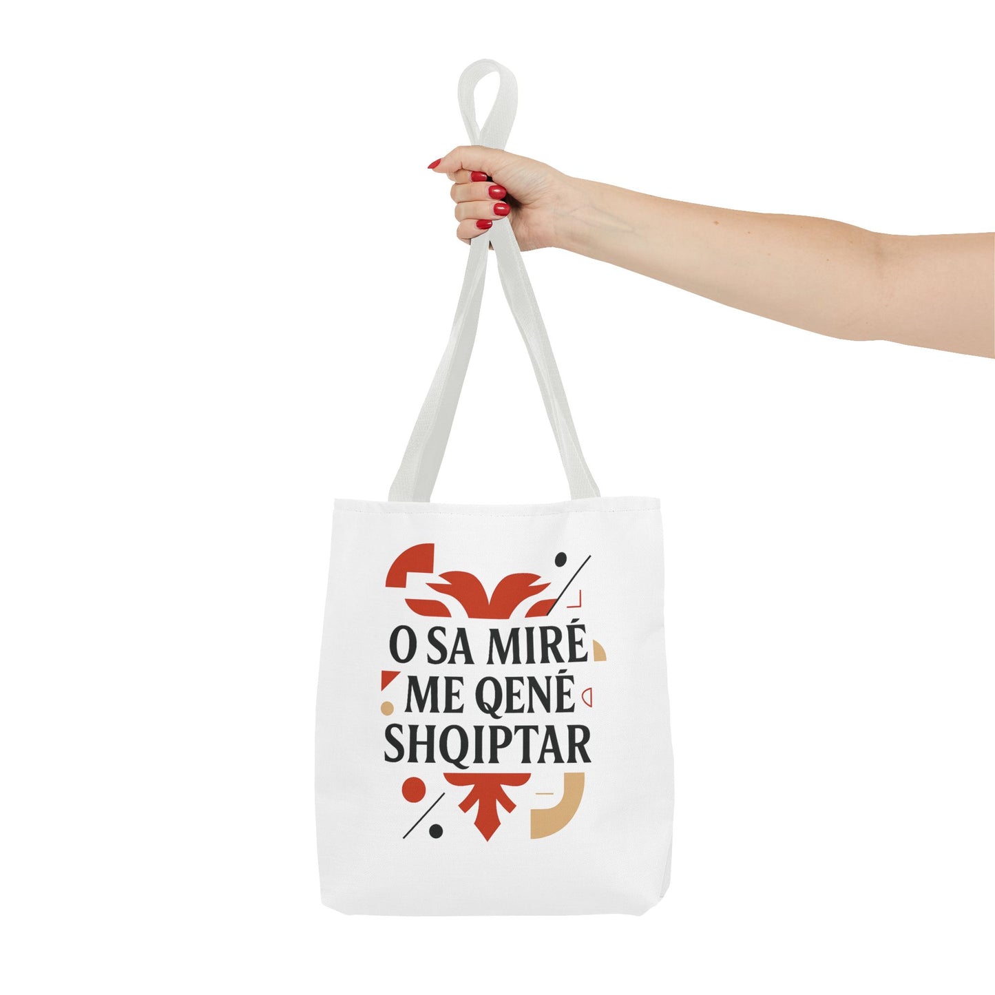 Chic Albanian Phrase Tote Bag, Stylish Shopping Bag, Eco-Friendly Tote, Gift for Language Lovers, Trendy Travel Companion