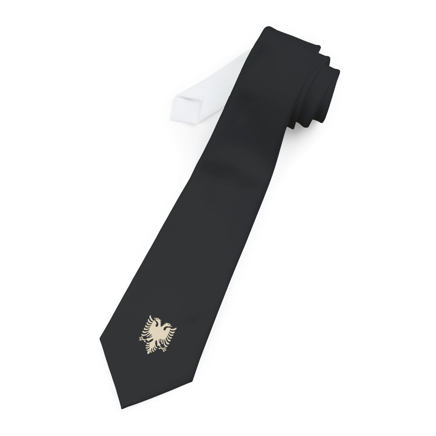 Albanian Double Eagle Tie - Black Necktie with Heritage Emblem