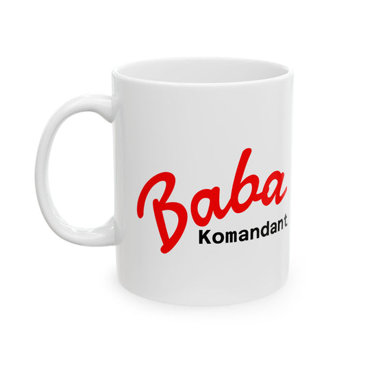 Albanian Dad Mug, Baba, Komandant!