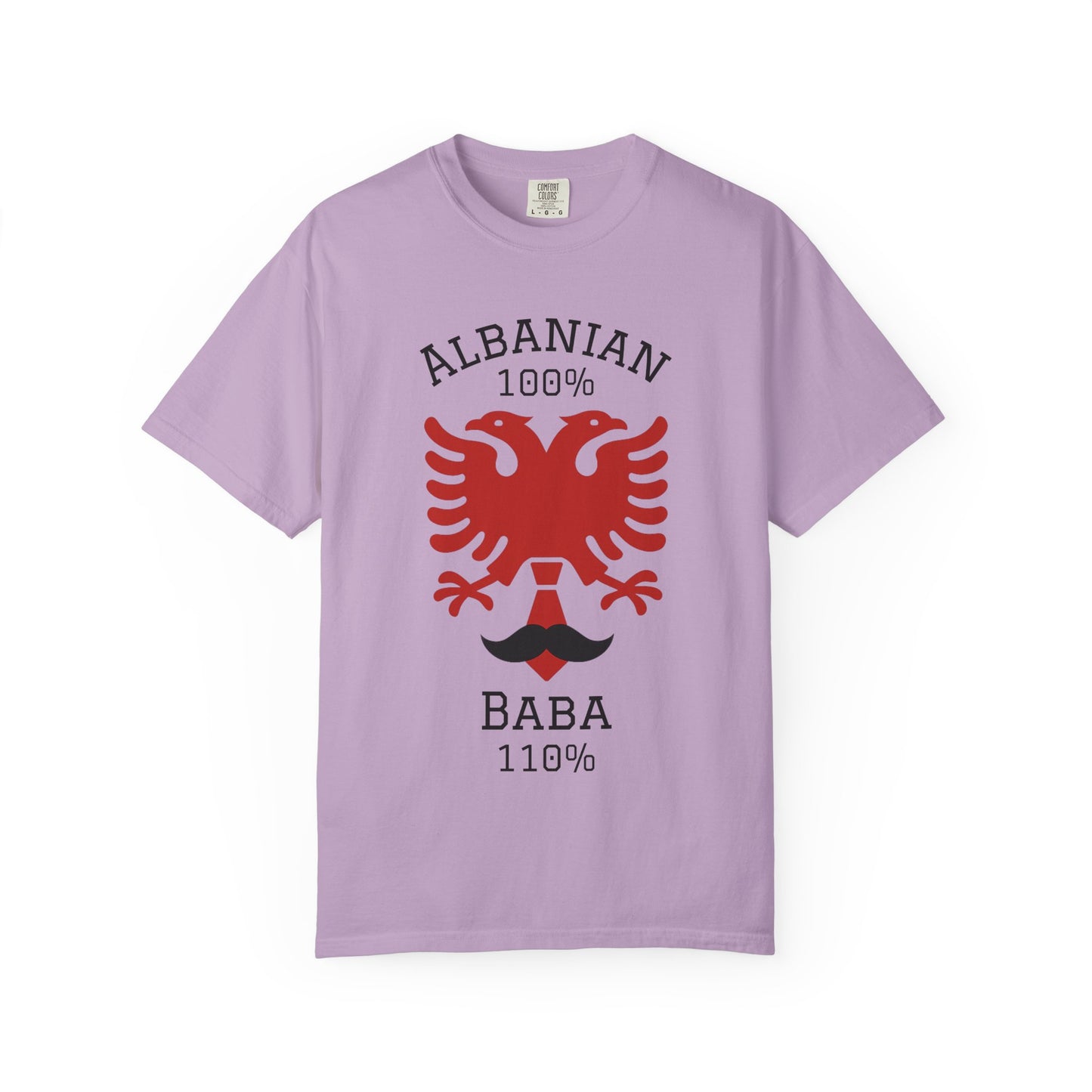 110% Baba - Albanian Dad T-Shirt | Father's Day Gift with Eagle Motif